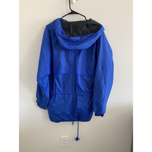 Helly Hansen Jacket Men's Small Blue Full Zip Windbreaker Nylon Packable Hooded - Picture 3 of 9